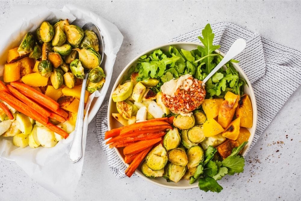 Carrots, Parsnips And Brussel Sprouts